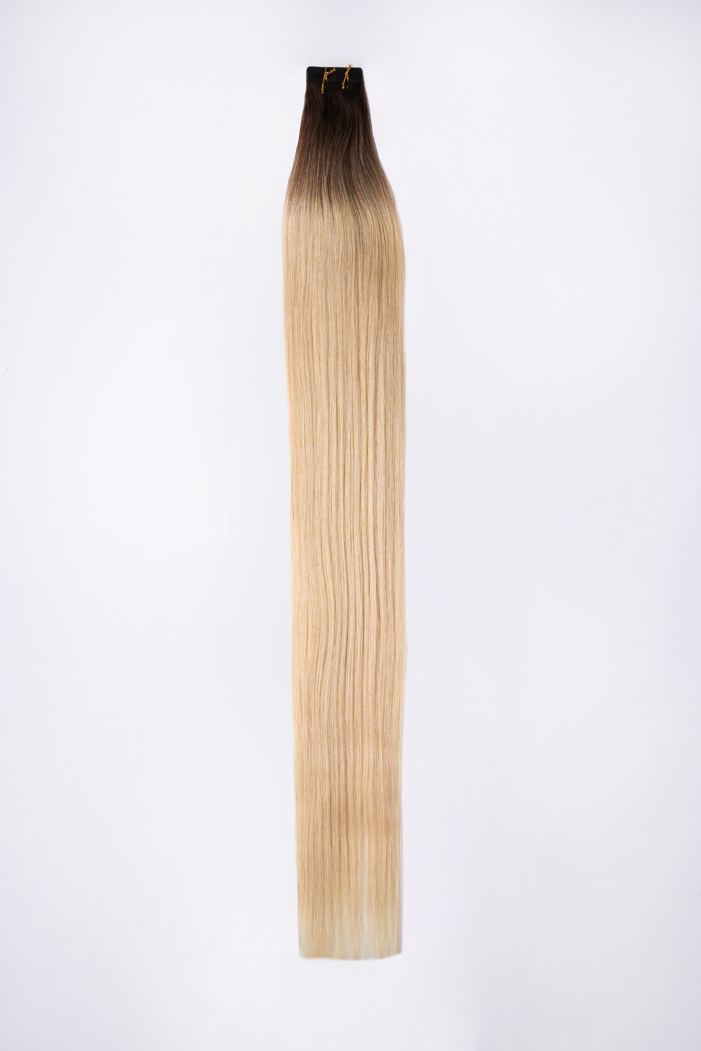 Tape Extension Dunkelbrauner Ansatz mit Übergang in helles Blond