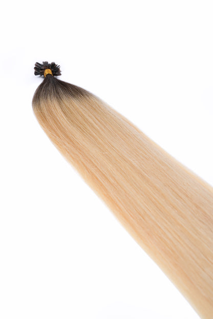 Bonding Extensions Dunkelbrauner Ansatz mit Übergang in helles Blond