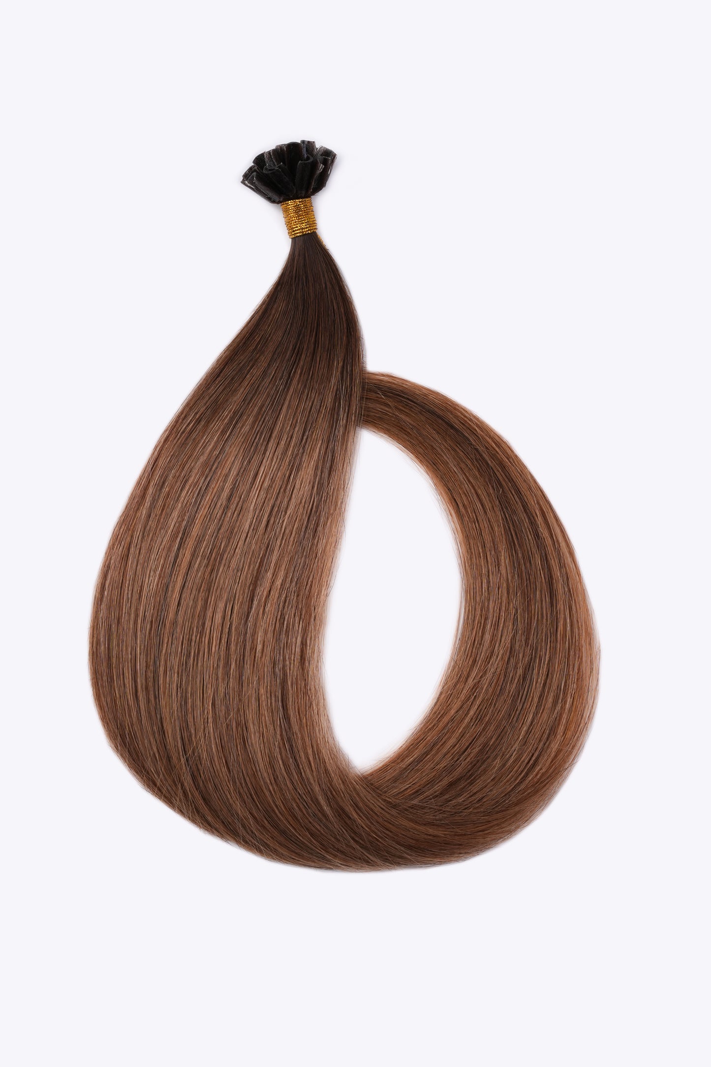 Bonding Extensions Dunkelbrauner Ansatz mit Übergang in Hellbraun